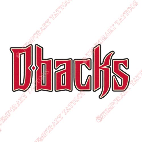Arizona Diamondbacks Customize Temporary Tattoos Stickers NO.1389